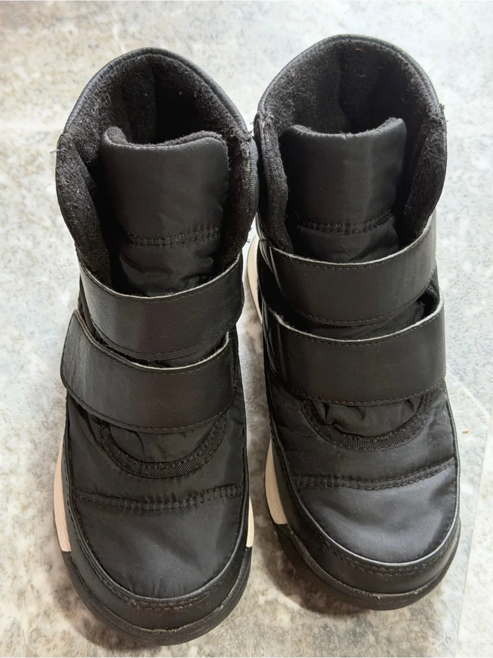 SOREL Kids Waterproof Winter Snow Boots mid Black Size 12 Whitney unisex